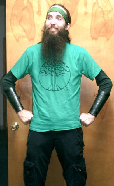 Treesong's Real Life Superhero Costume, Fall 2009. Photo by Ian McCall.